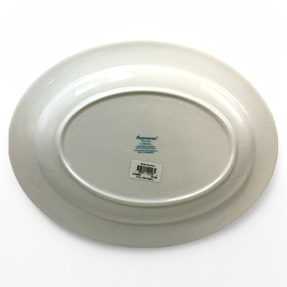 Royal Doulton Cabana 13 inch Platter Green Blue Yellow New - Picture 3 of 6